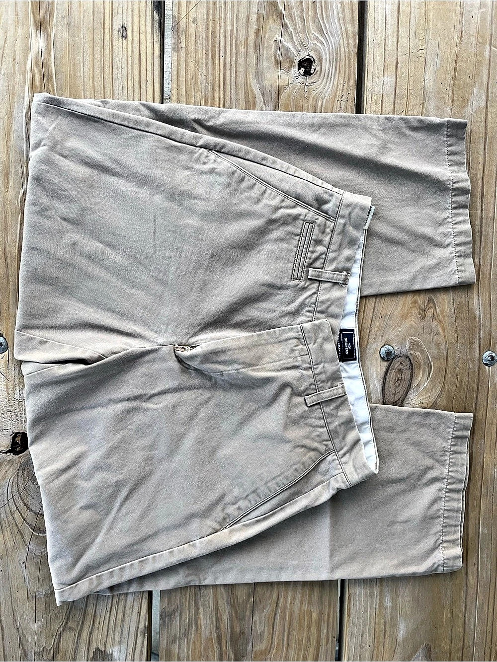 Dockers Flat Front Relaxed Fit Shorts Men's Gray Cotton Shorts W32 L30